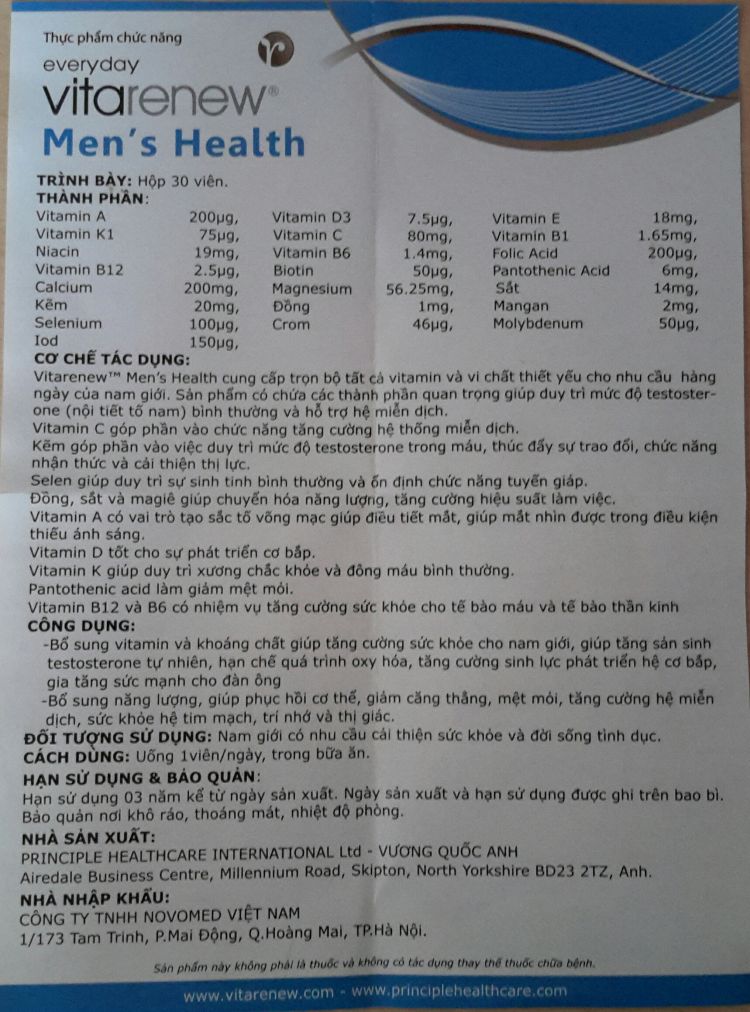 Vitarenew Men is Health